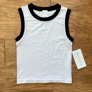 NWT Athleta Renew Seamless Muscle Tank Size S White/Black